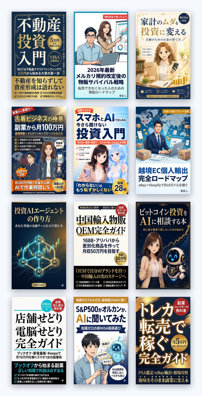 制作したKindle本の書影一覧