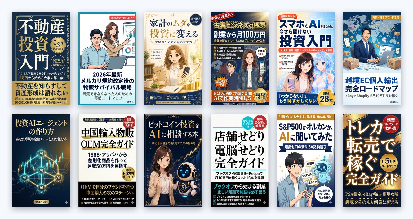 出版したKindle本の書影一覧